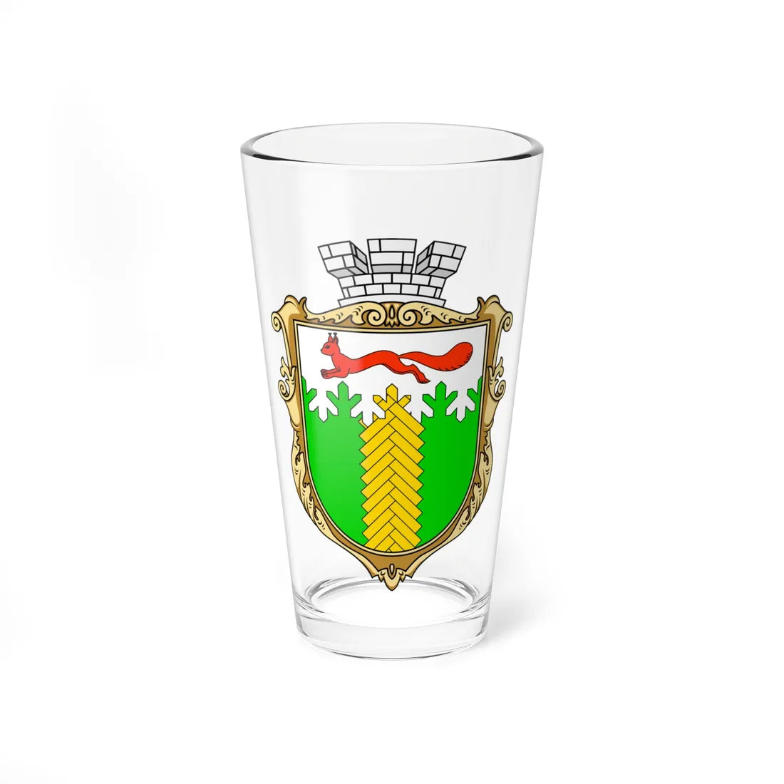 Coat of arms of Kivertsi (Ukraine) (Coat of Arms) Pint Glass 16oz 16oz - Go Mug Yourself