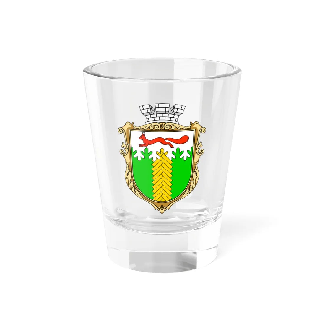 Coat of arms of Kivertsi (Ukraine) (Coat of Arms) Shot Glass 1.5oz 1.5oz - Go Mug Yourself