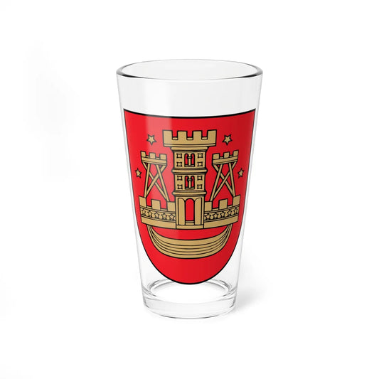 Coat of arms of Klaipeda Lithuania (Lithuania) (Coat of Arms) Pint Glass 16oz 16oz - Go Mug Yourself