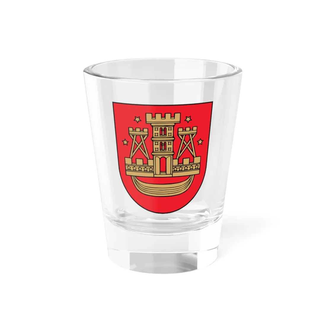 Coat of arms of Klaipeda Lithuania (Lithuania) (Coat of Arms) Shot Glass 1.5oz 1.5oz - Go Mug Yourself