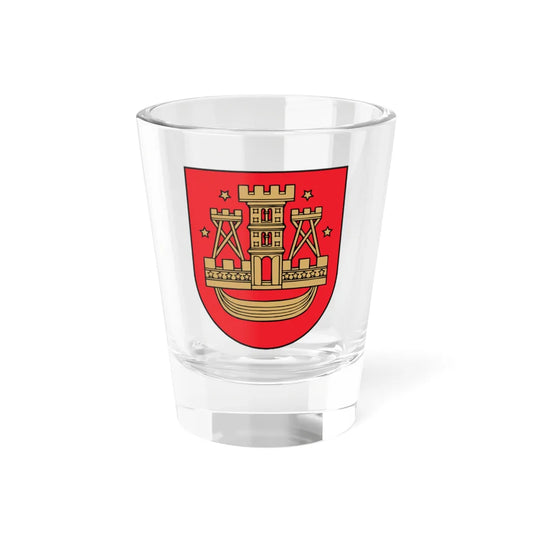 Coat of arms of Klaipeda Lithuania (Lithuania) (Coat of Arms) Shot Glass 1.5oz 1.5oz - Go Mug Yourself