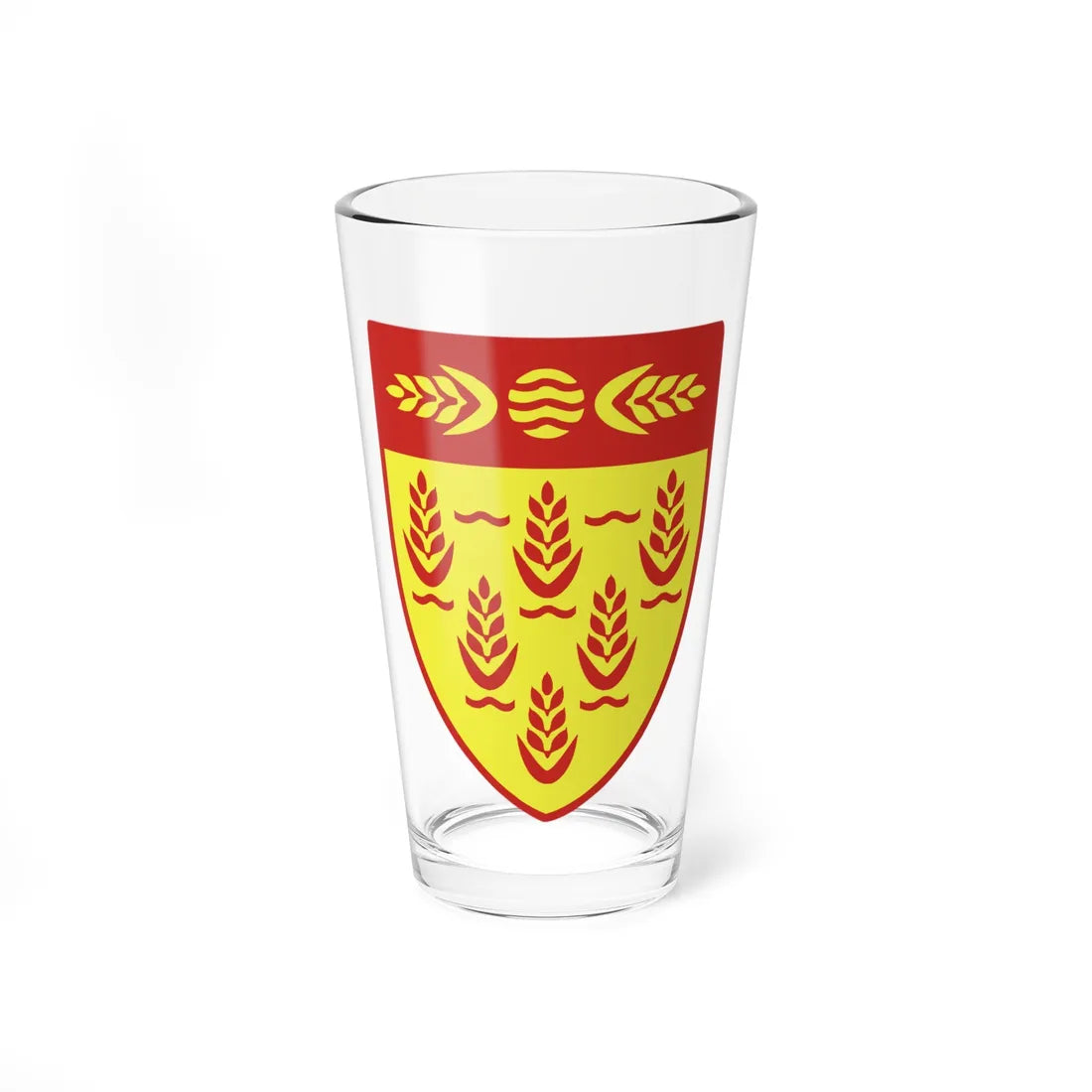 Coat of arms of Kočani Municipality (North Macedonia) (Coat of Arms) Pint Glass 16oz 16oz - Go Mug Yourself