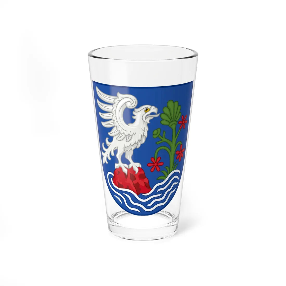 Coat of arms of Kolding (Denmark) (Coat of Arms) Pint Glass 16oz 16oz - Go Mug Yourself