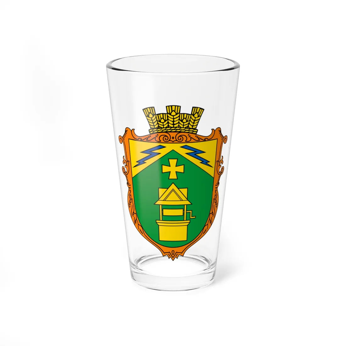 Coat of Arms of Kolodentsi (Ukraine) (Coat of Arms) Pint Glass 16oz 16oz - Go Mug Yourself