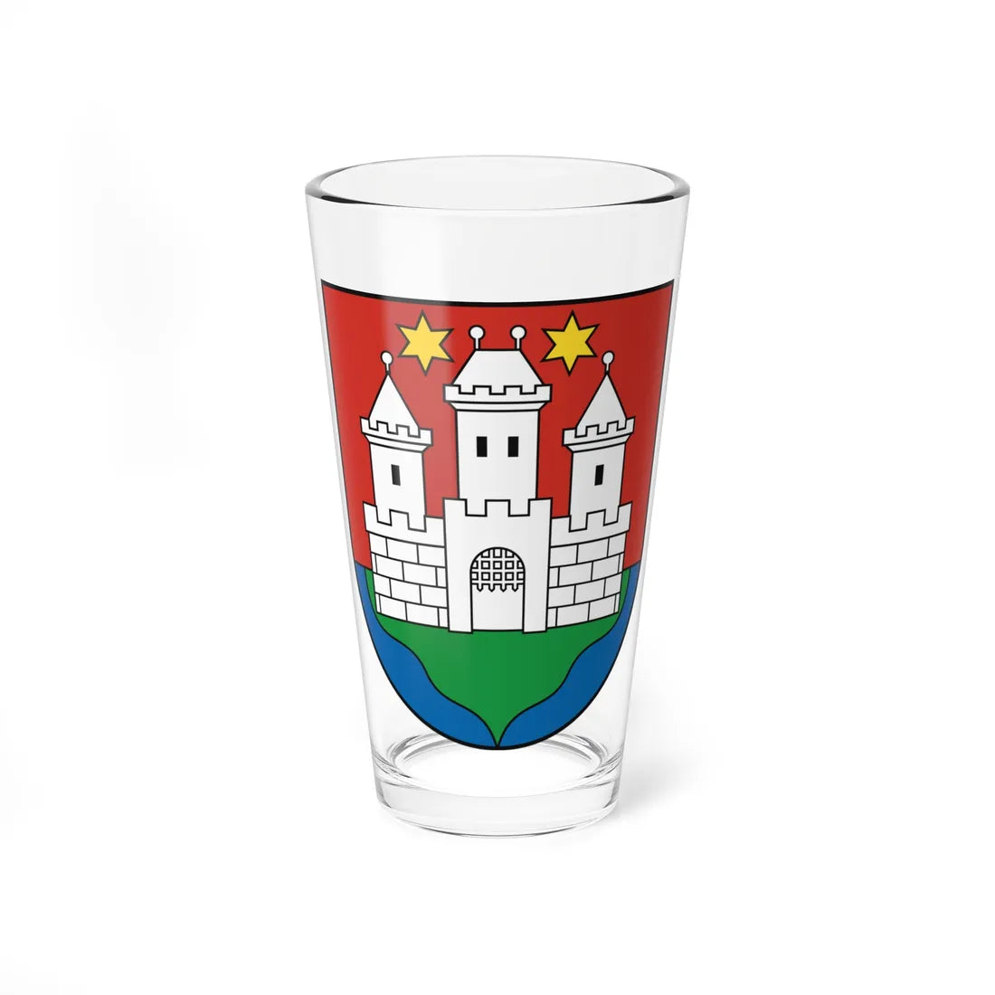 Coat of Arms of Komárno (Slovakia) (Coat of Arms) Pint Glass 16oz 16oz - Go Mug Yourself