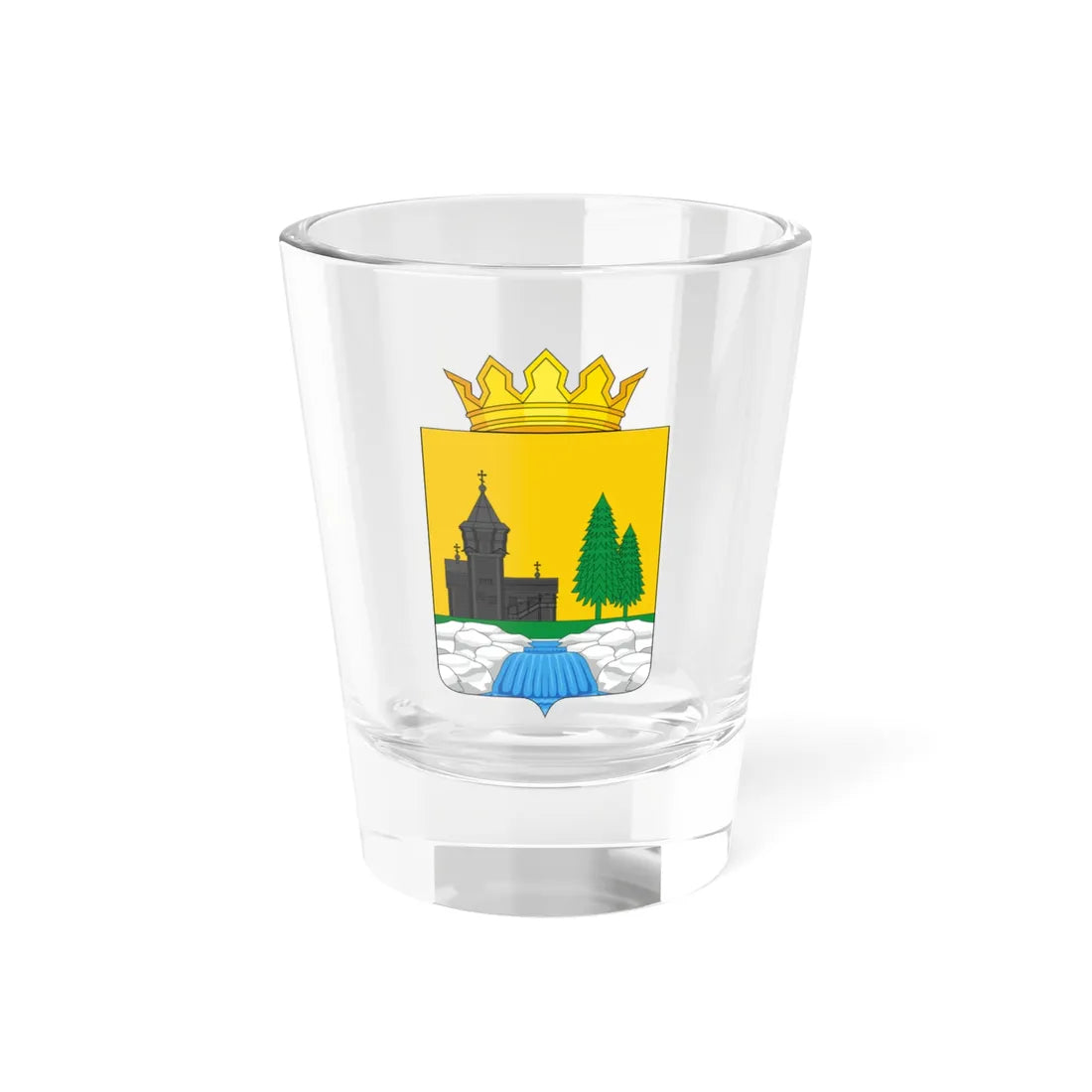 Coat of Arms of Kondopozhsky District (Russia) (Coat of Arms) Shot Glass 1.5oz 1.5oz - Go Mug Yourself