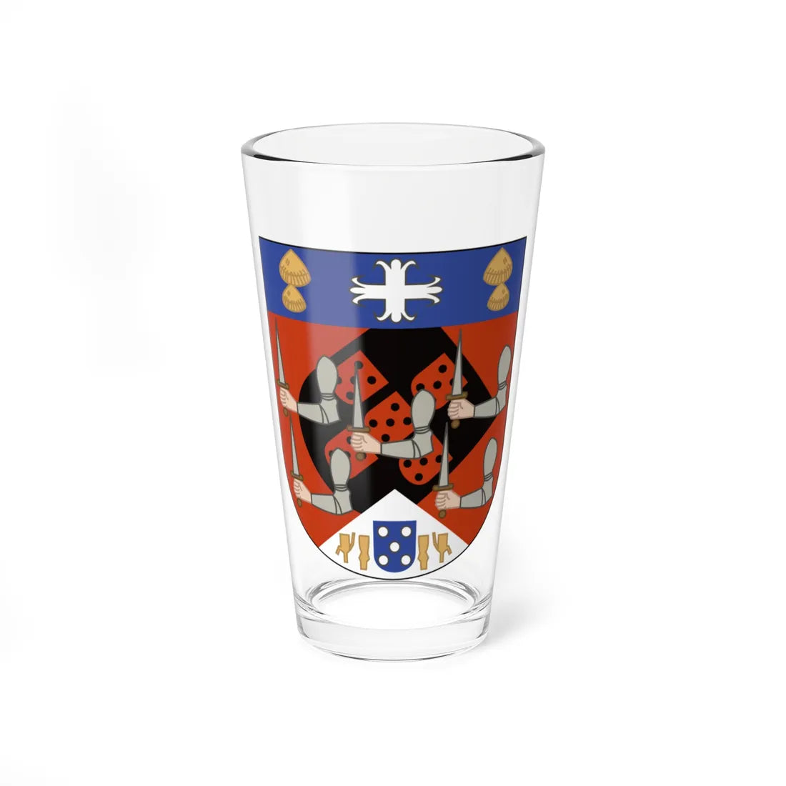 Coat of arms of Kongo small (Portugal) (Coat of Arms) Pint Glass 16oz 16oz - Go Mug Yourself