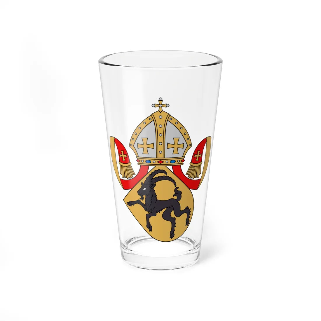 Coat of arms of Konrad Bitz (Finland) (Coat of Arms) Pint Glass 16oz 16oz - Go Mug Yourself