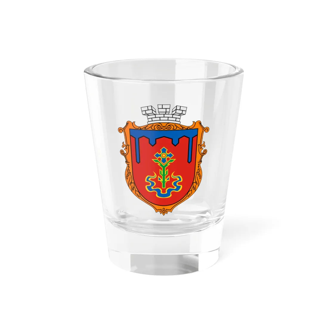 Coat of Arms of Korosten (Ukraine) (Coat of Arms) Shot Glass 1.5oz 1.5oz - Go Mug Yourself