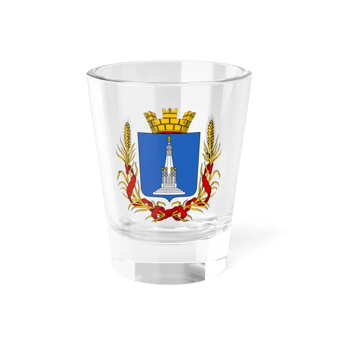 Coat of arms of Kovno 1858 (Russia) (Coat of Arms) Shot Glass 1.5oz 1.5oz - Go Mug Yourself