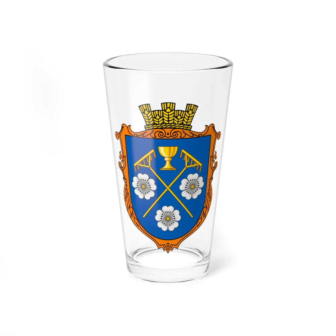 Coat of Arms of Krasiv (Ukraine) (Coat of Arms) Pint Glass 16oz 16oz - Go Mug Yourself