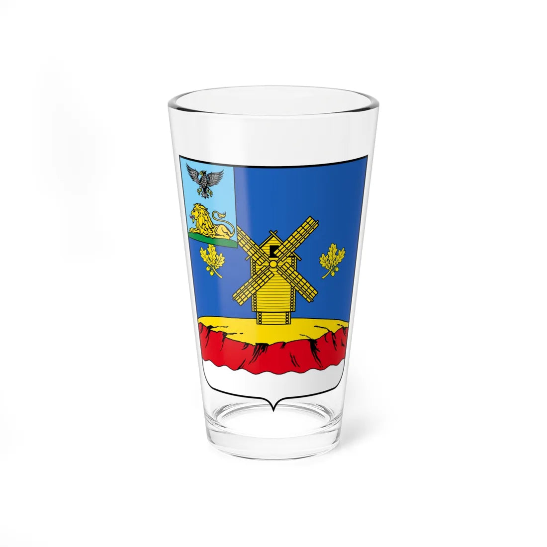Coat of Arms of Krasnaya Jaruga rayon (Russia) (Coat of Arms) Pint Glass 16oz 16oz - Go Mug Yourself