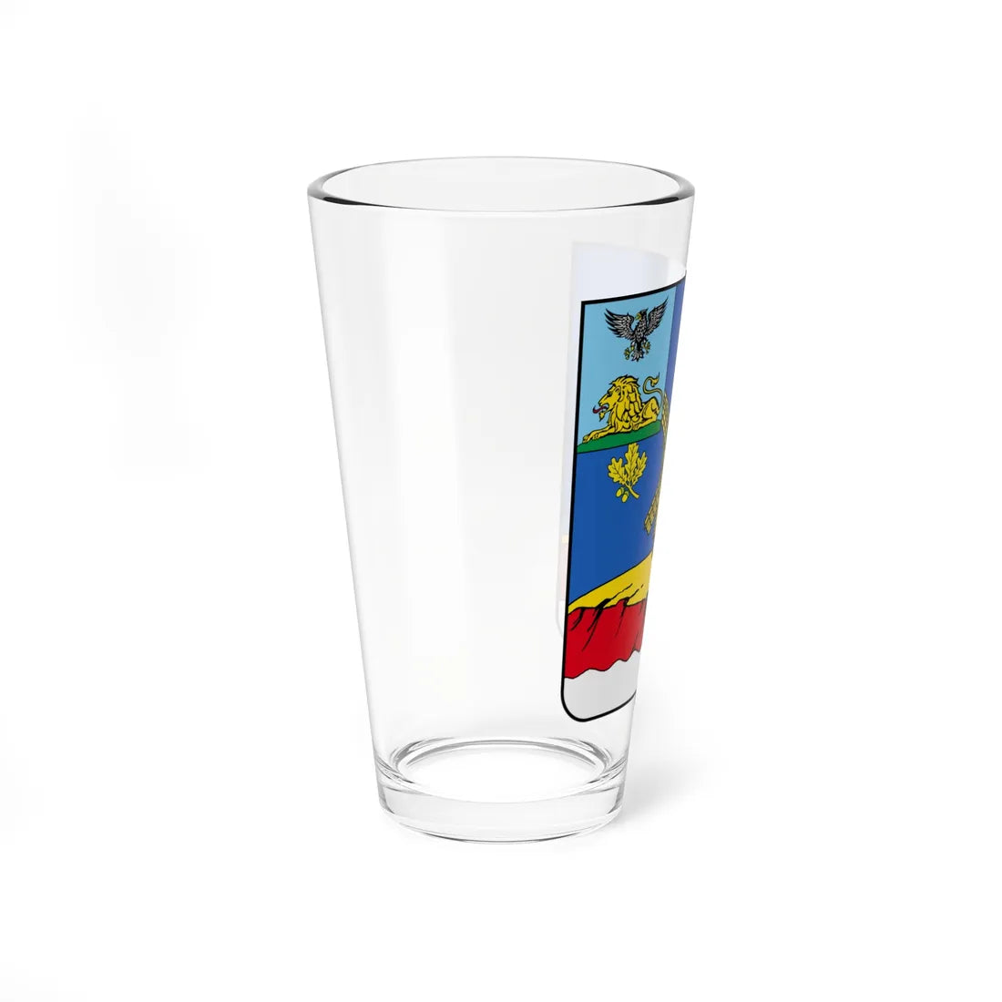 Coat of Arms of Krasnaya Jaruga rayon (Russia) (Coat of Arms) Pint Glass 16oz - Go Mug Yourself