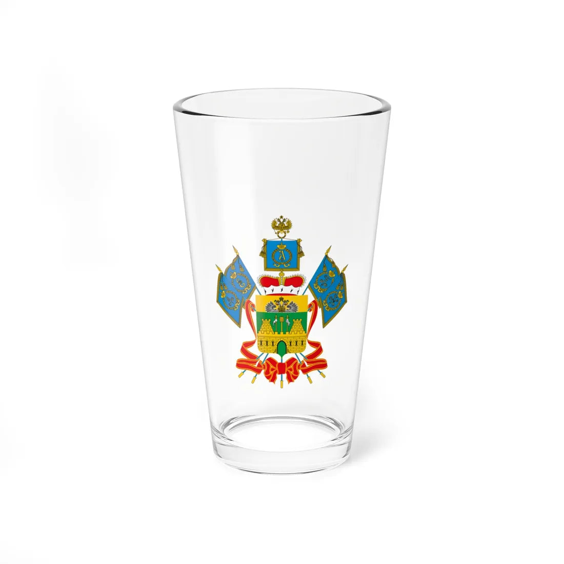 Coat of Arms of Krasnodar Krai official (Russia) (Coat of Arms) Pint Glass 16oz 16oz - Go Mug Yourself