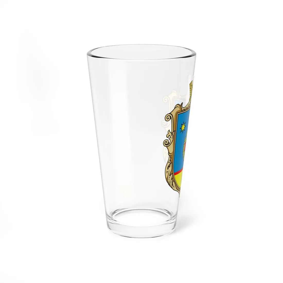 Coat of Arms of Krasnosillia Kropyvnytskyi Raion (Ukraine) (Coat of Arms) Pint Glass 16oz - Go Mug Yourself