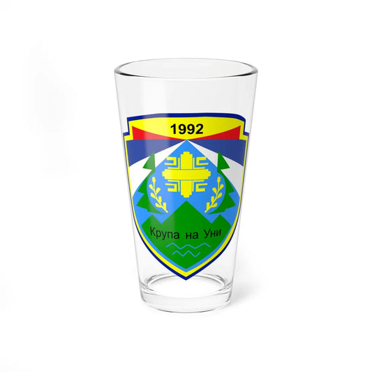 Coat of arms of Krupa na Uni (Bosnia and Herzegovina) (Coat of Arms) Pint Glass 16oz 16oz - Go Mug Yourself