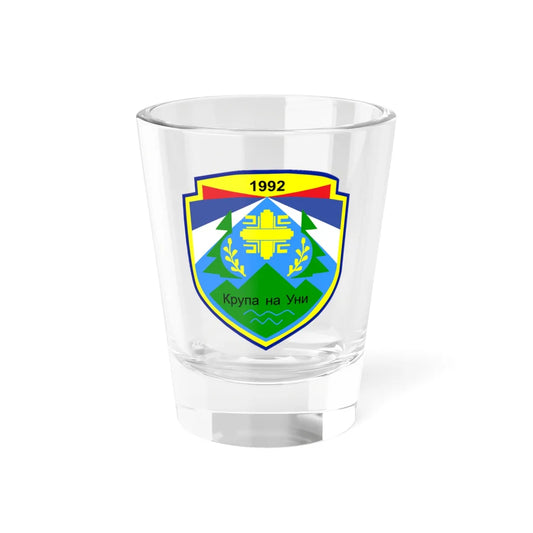 Coat of arms of Krupa na Uni (Bosnia and Herzegovina) (Coat of Arms) Shot Glass 1.5oz 1.5oz - Go Mug Yourself