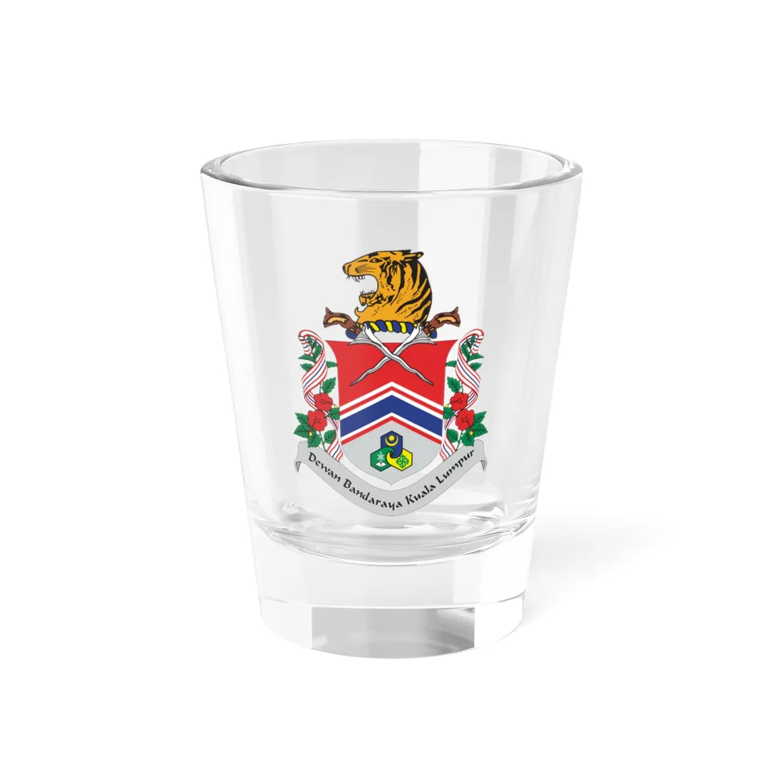 Coat of Arms of Kuala Lumpur (Malaysia) (Coat of Arms) Shot Glass 1.5oz 1.5oz - Go Mug Yourself
