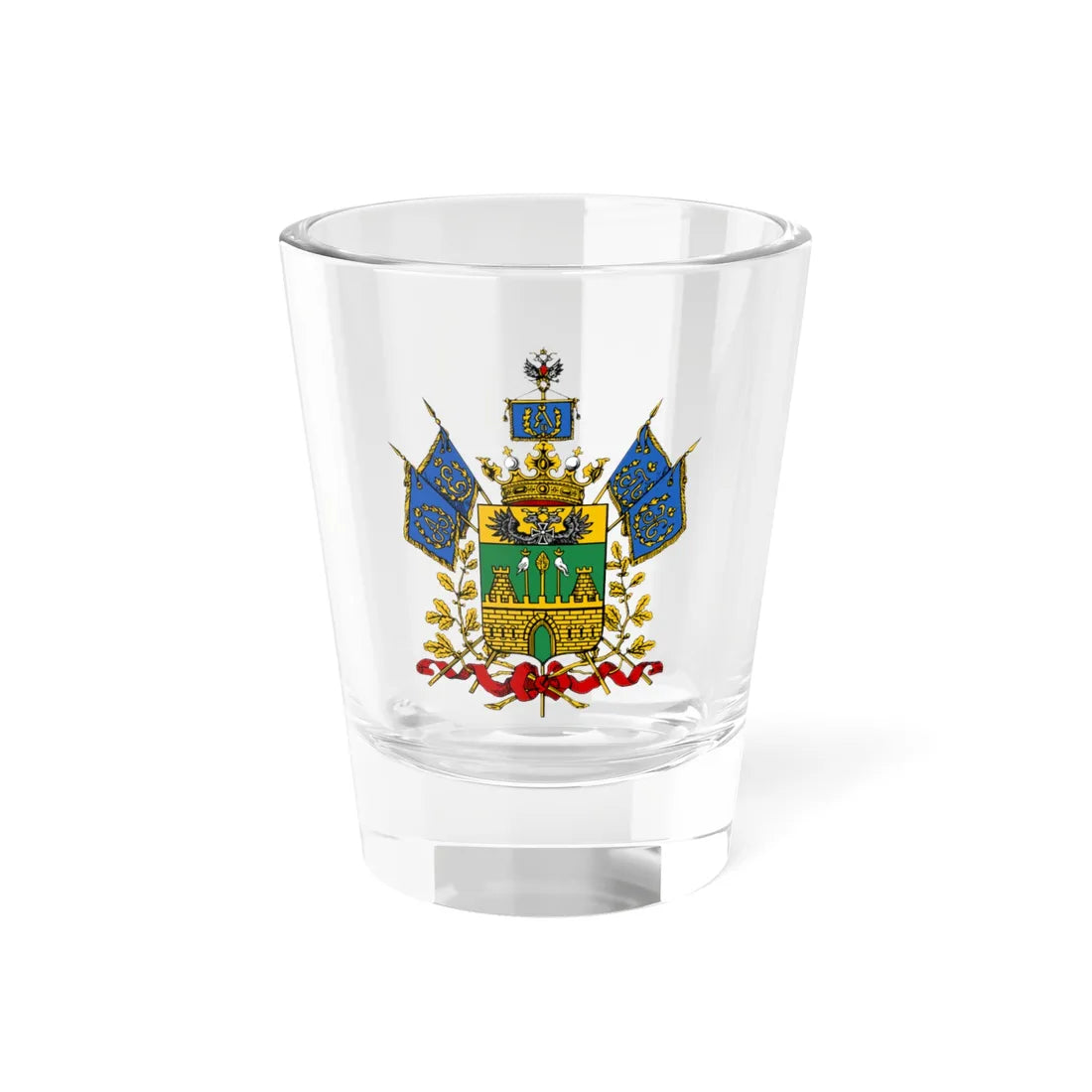 Coat of arms of Kuban Oblast 1874 (Russia) (Coat of Arms) Shot Glass 1.5oz 1.5oz - Go Mug Yourself