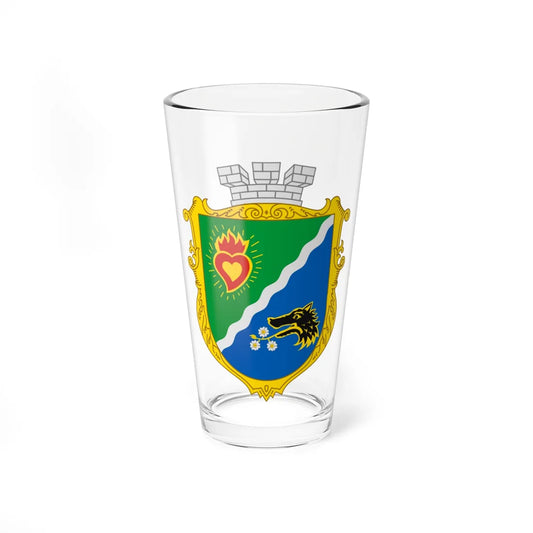 Coat of Arms of Kurakhove (Ukraine) (Coat of Arms) Pint Glass 16oz 16oz - Go Mug Yourself