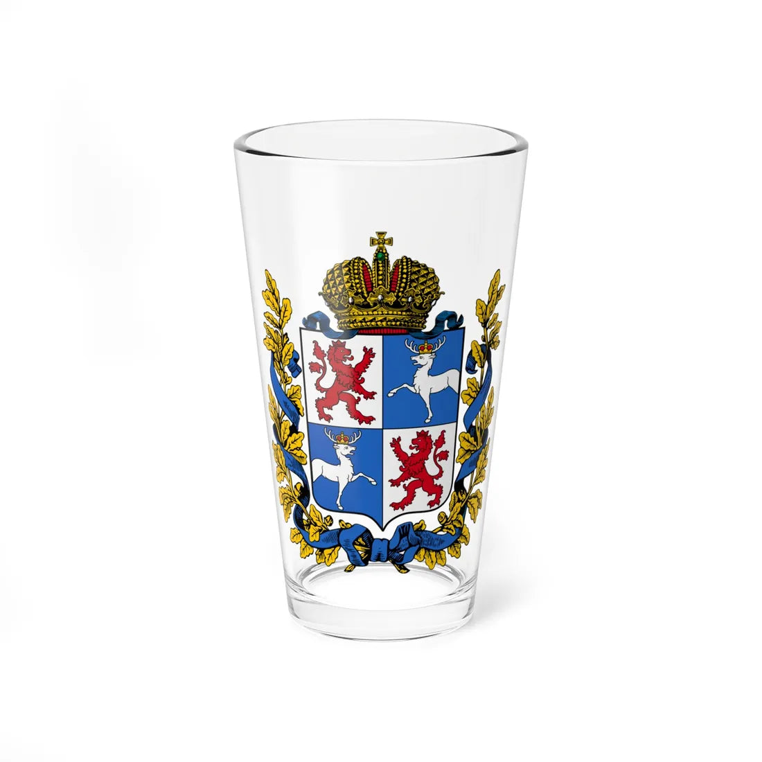 Coat of arms of Kurlandia Governorate 1856 (Latvia) (Coat of Arms) Pint Glass 16oz 16oz - Go Mug Yourself