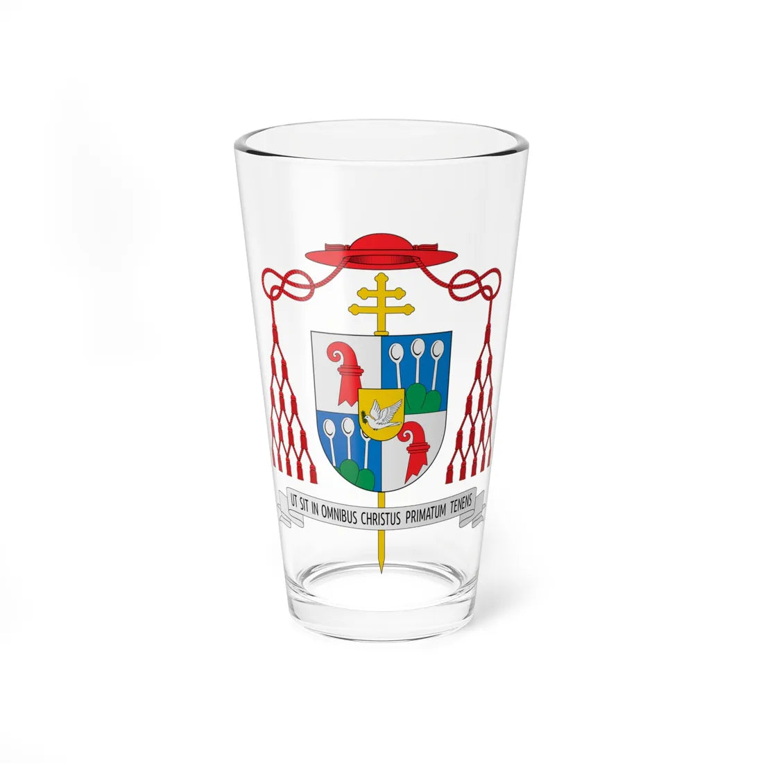 Coat of arms of Kurt Koch (Switzerland) (Coat of Arms) Pint Glass 16oz 16oz - Go Mug Yourself