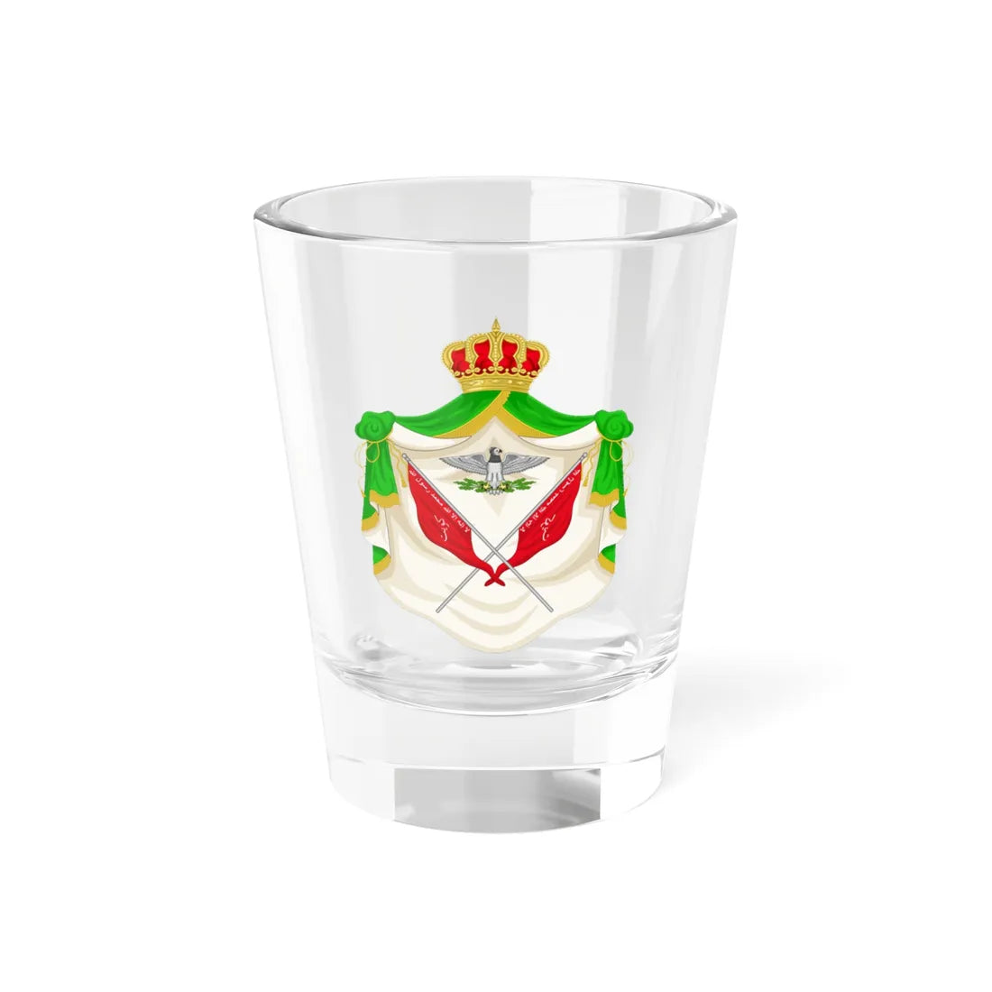 Coat of Arms of Kuwait 1940-1956 (Kuwait) (Coat of Arms) Shot Glass 1.5oz 1.5oz - Go Mug Yourself