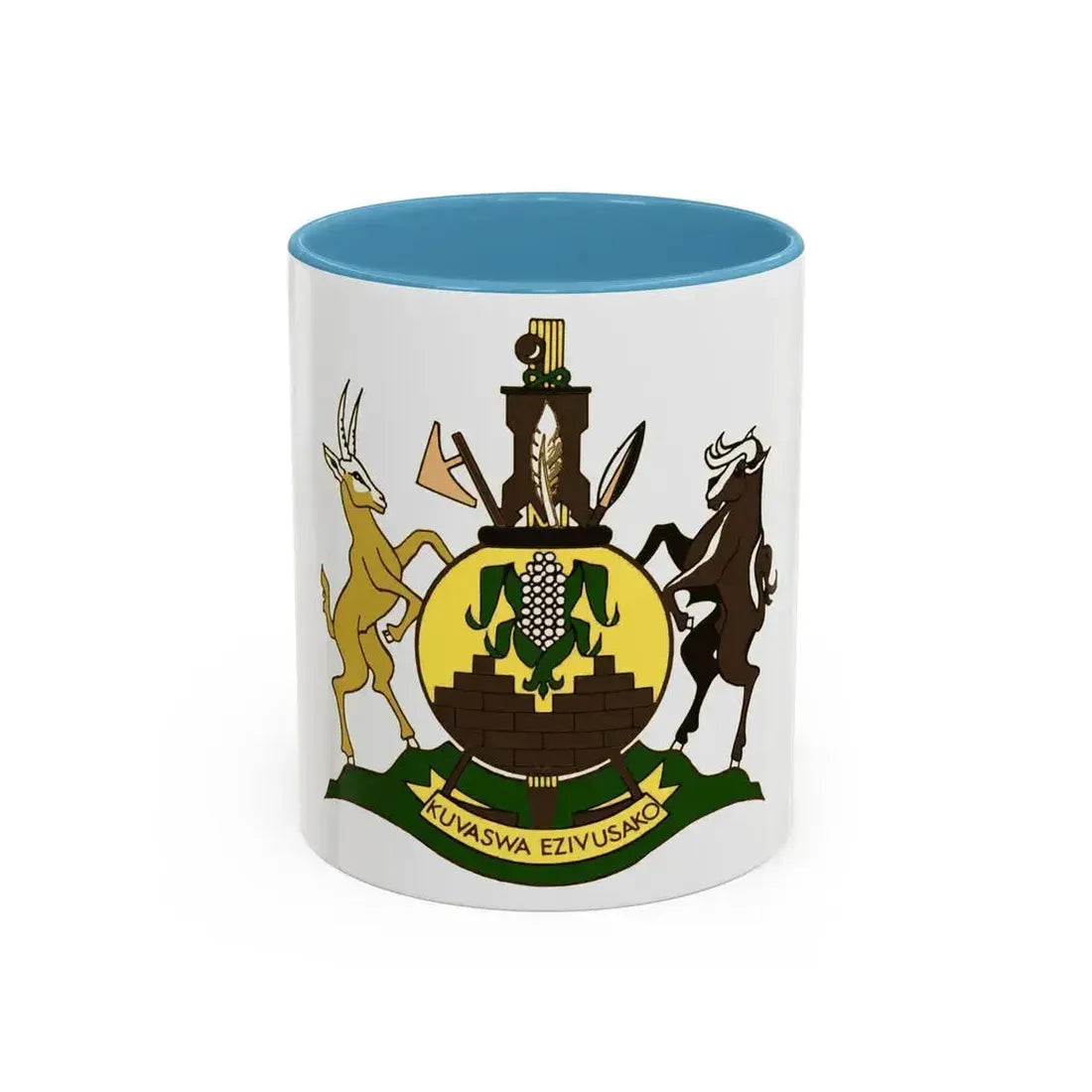 Coat of arms of KwaNdebele - Accent Coffee Mug 11oz Light Blue - Go Mug Yourself