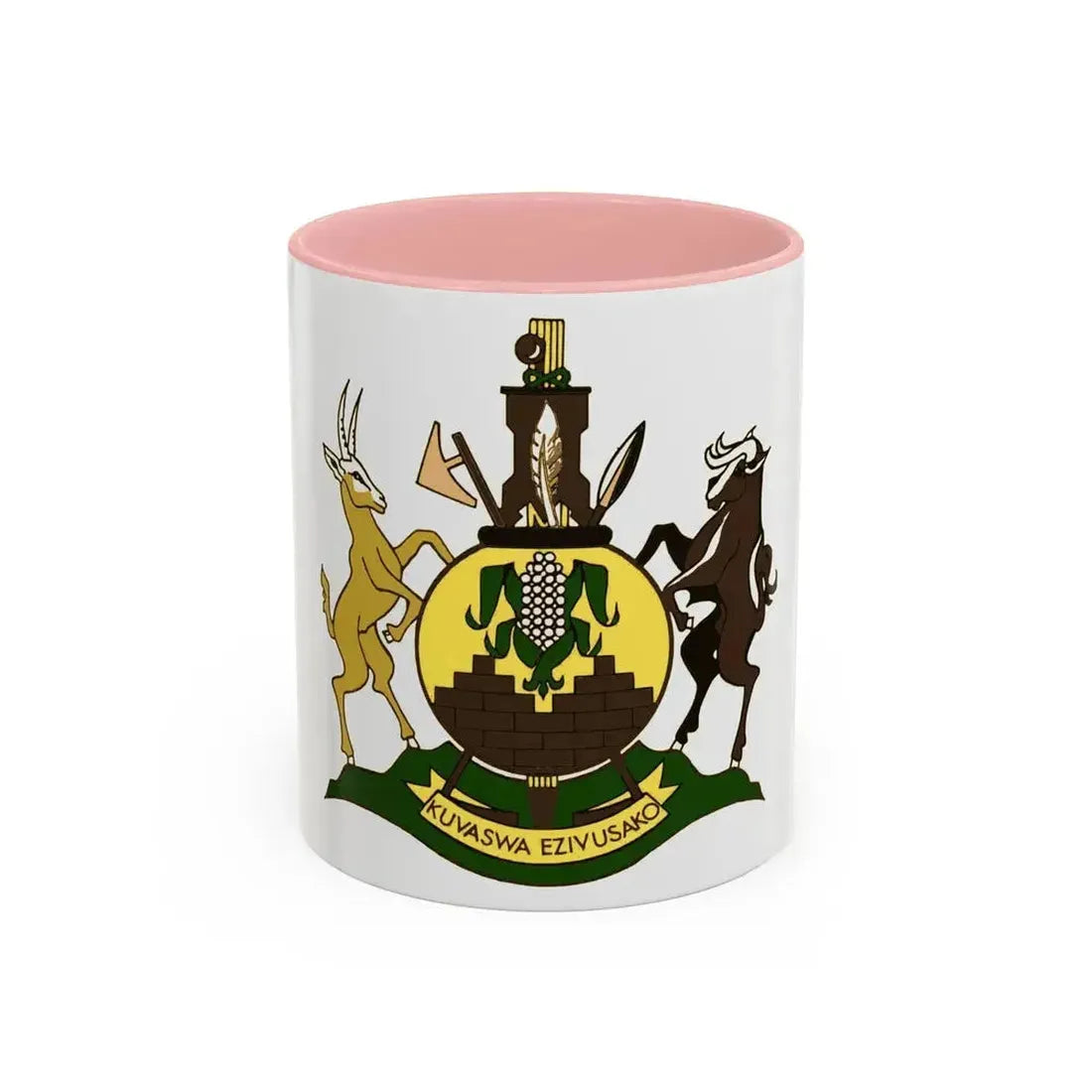 Coat of arms of KwaNdebele - Accent Coffee Mug 11oz Pink - Go Mug Yourself