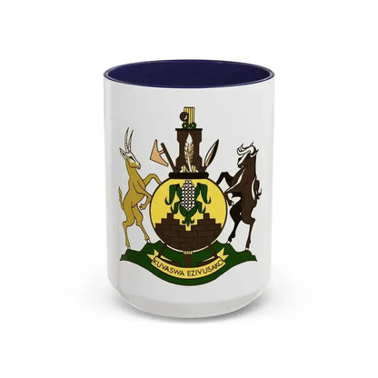 Coat of arms of KwaNdebele - Accent Coffee Mug 15oz Navy - Go Mug Yourself