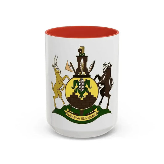 Coat of arms of KwaNdebele - Accent Coffee Mug 15oz Red - Go Mug Yourself
