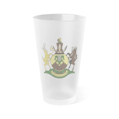 Coat of arms of KwaNdebele - Frosted Pint Glass 16oz-16oz-Frosted-Go Mug Yourself