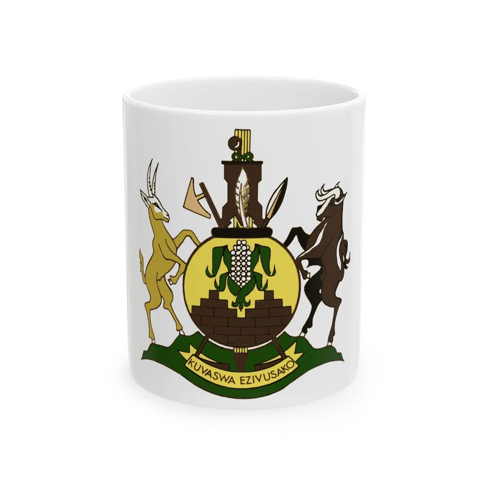 Coat of arms of KwaNdebele - White Coffee Mug-11oz-Go Mug Yourself