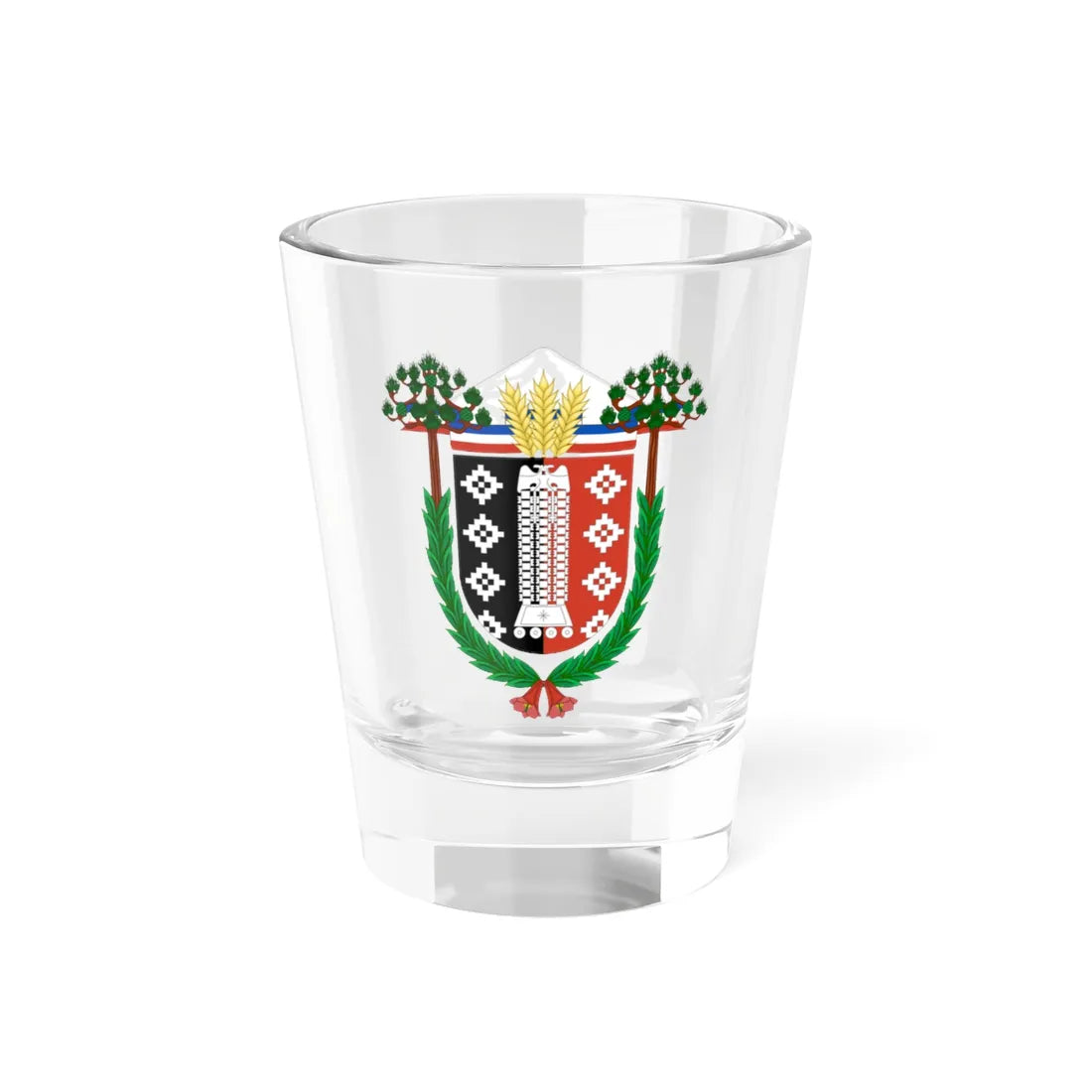 Coat of Arms of La Araucanía Region (Chile) (Coat of Arms) Shot Glass 1.5oz 1.5oz - Go Mug Yourself