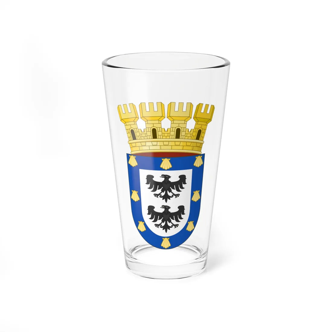 Coat of Arms of La Reina (Chile) (Coat of Arms) Pint Glass 16oz 16oz - Go Mug Yourself