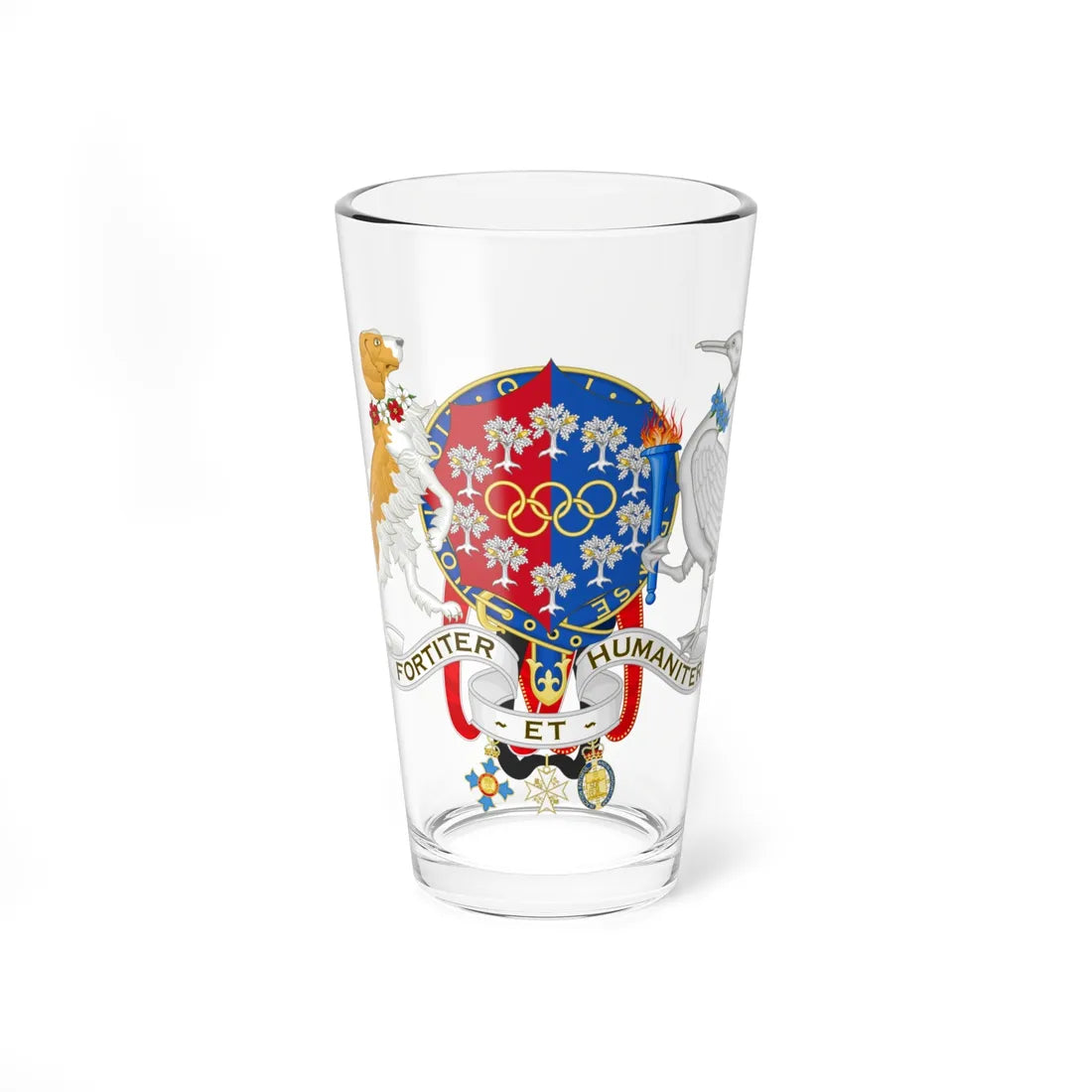 Coat of Arms of Lady Mary Peters (Spain) (Coat of Arms) Pint Glass 16oz 16oz - Go Mug Yourself