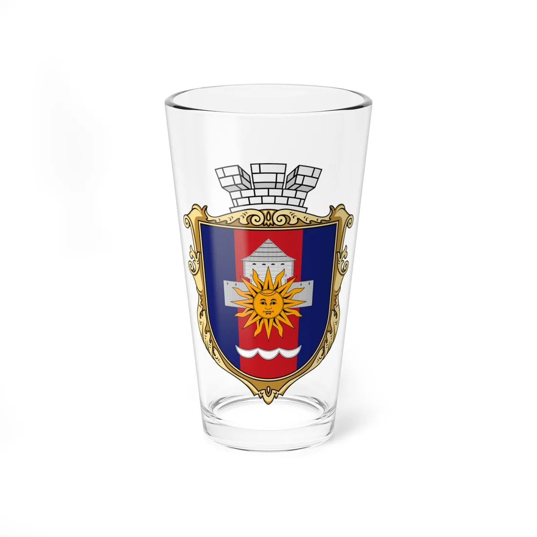 Coat of arms of Ladyzhyn (Ukraine) (Coat of Arms) Pint Glass 16oz 16oz - Go Mug Yourself