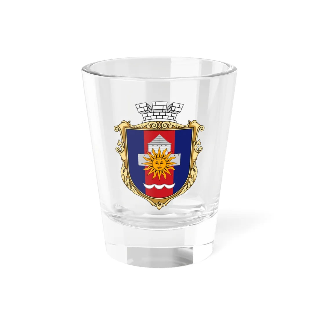 Coat of arms of Ladyzhyn (Ukraine) (Coat of Arms) Shot Glass 1.5oz 1.5oz - Go Mug Yourself
