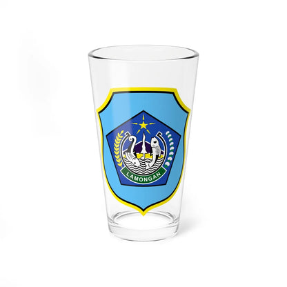 Coat of arms of Lamongan Regency (Indonesia) (Coat of Arms) Pint Glass 16oz 16oz - Go Mug Yourself