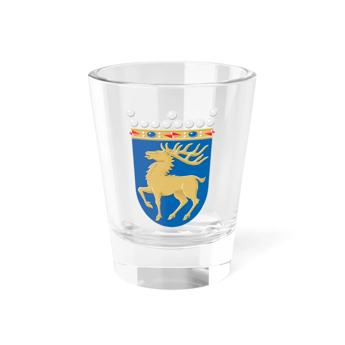 Coat of arms of Åland 2 (Finland) (Coat of Arms) Shot Glass 1.5oz 1.5oz - Go Mug Yourself