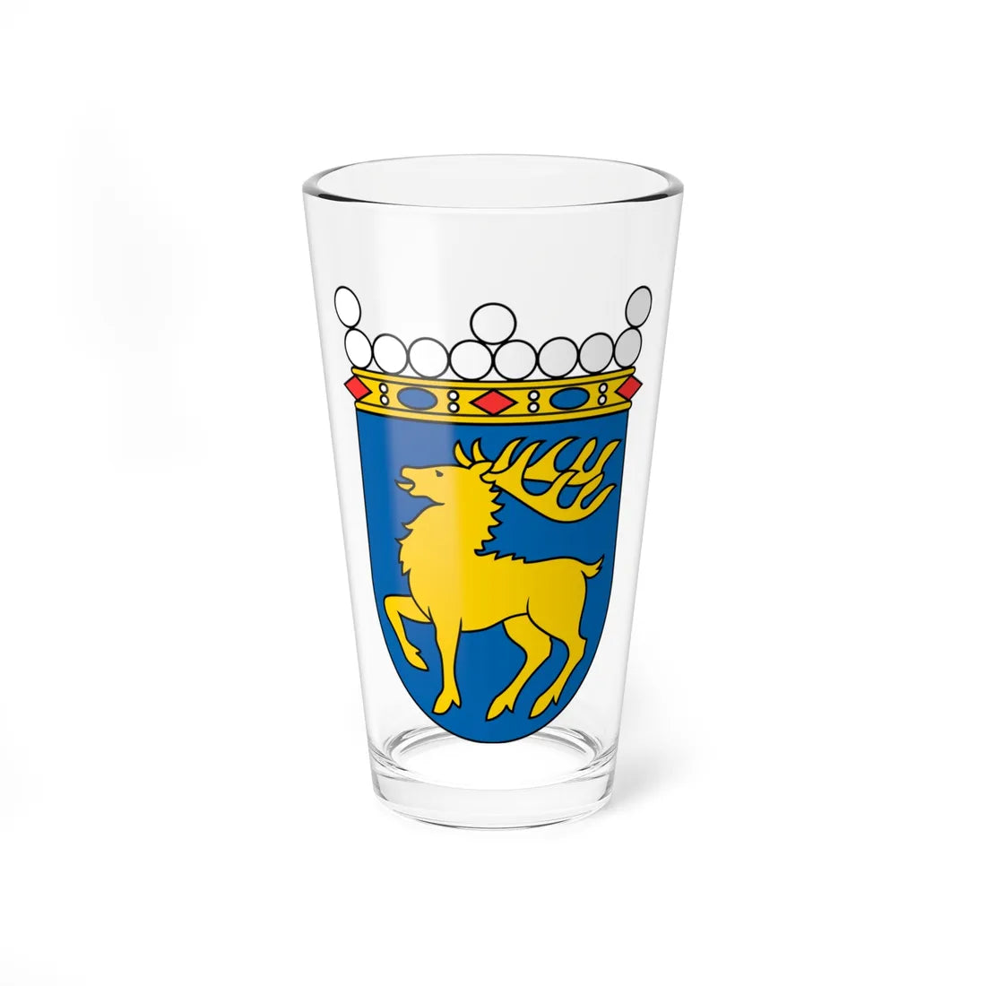 Coat of arms of Åland 3 (Finland) (Coat of Arms) Pint Glass 16oz 16oz - Go Mug Yourself