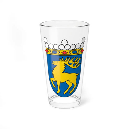Coat of arms of Åland 3 (Finland) (Coat of Arms) Pint Glass 16oz 16oz - Go Mug Yourself