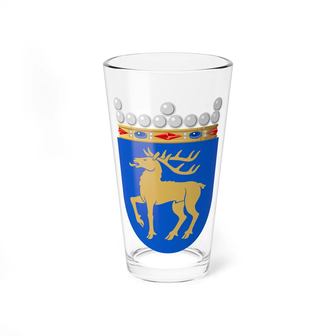 Coat of arms of Åland (Finland) (Coat of Arms) Pint Glass 16oz - Go Mug Yourself