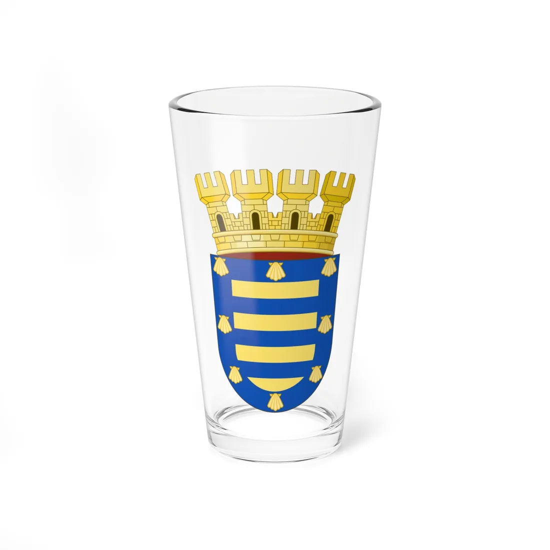 Coat of Arms of Las Condes Traditional Variant (Chile) (Coat of Arms) Pint Glass 16oz 16oz - Go Mug Yourself