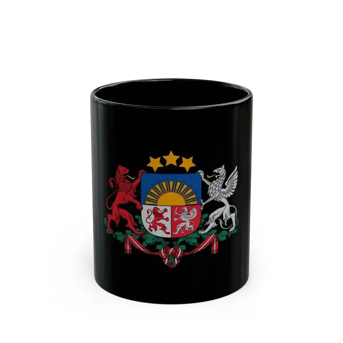 Coat of arms of Latvia - Black Coffee Mug 11oz - Go Mug Yourself