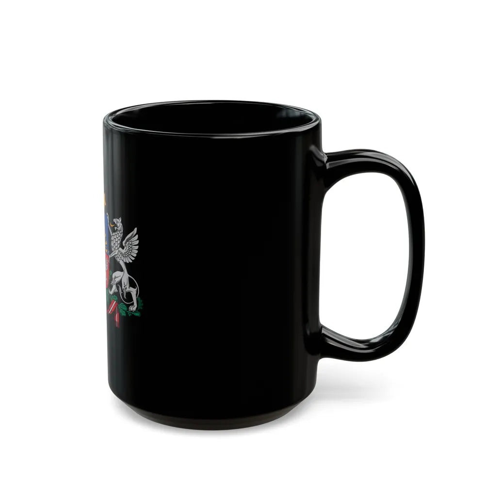 Coat of arms of Latvia - Black Coffee Mug-Go Mug Yourself