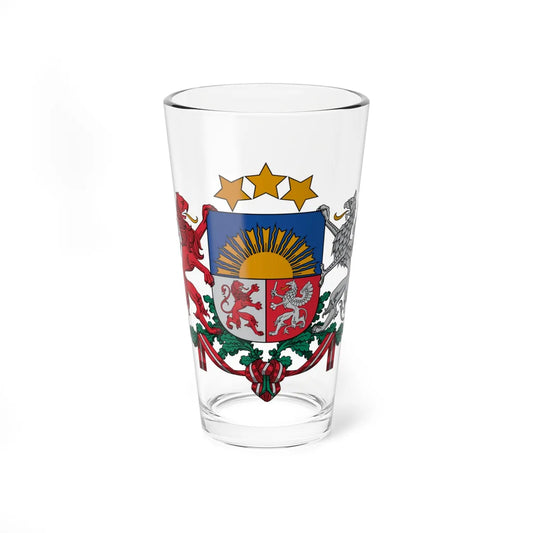 Coat of arms of Latvia (Latvia) (Coat of Arms) Pint Glass 16oz 16oz - Go Mug Yourself