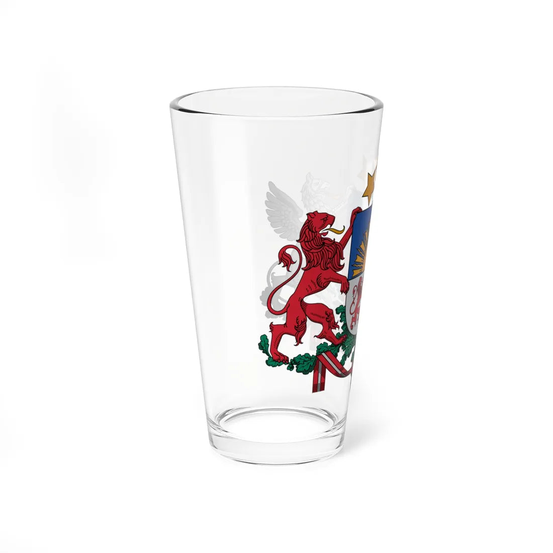 Coat of arms of Latvia (Latvia) (Coat of Arms) Pint Glass 16oz - Go Mug Yourself