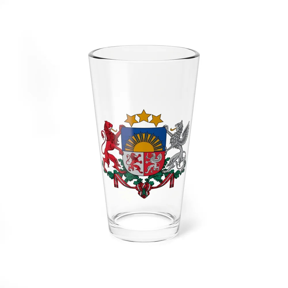 Coat of arms of Latvia - Pint Glass 16oz-16oz-Go Mug Yourself