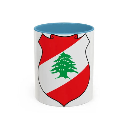 Coat of arms of Lebanon - Accent Coffee Mug 11oz Light Blue - Go Mug Yourself